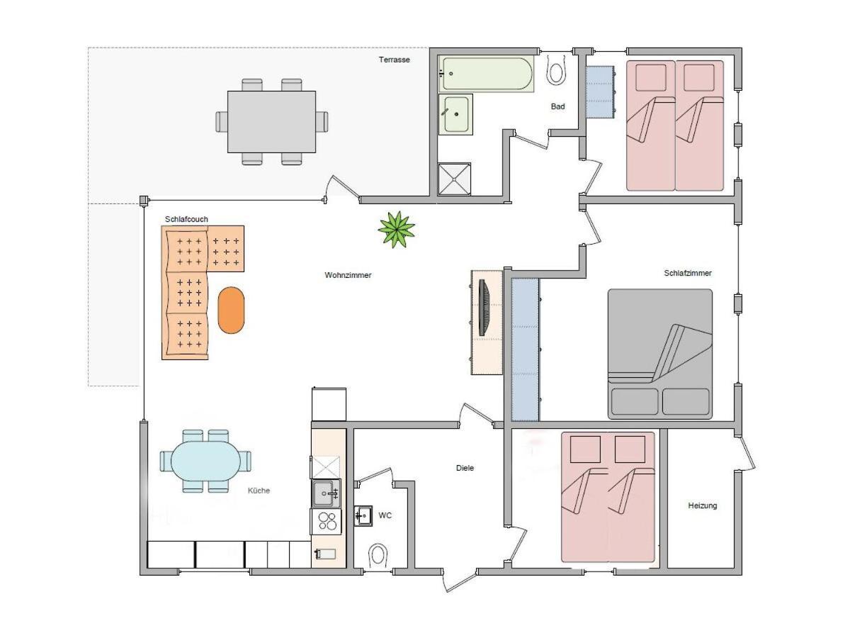 Ferienhaus Dana メシェデ エクステリア 写真
